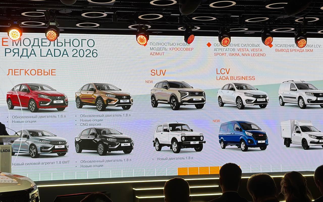 АвтоВАЗ подвёл итоги 2025 года и объявил модельные планы на 2026‑й: новые Lada Azimut, SKM и модернизация ключевых моделей